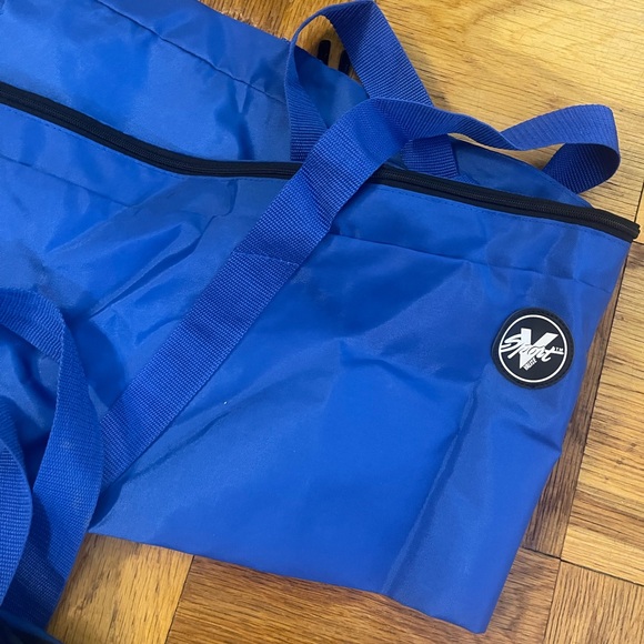 Vintage Valise Ski & Boot Travel Bag Set with Lock & Ski Grabber‎ Blue Black - Picture 4 of 7